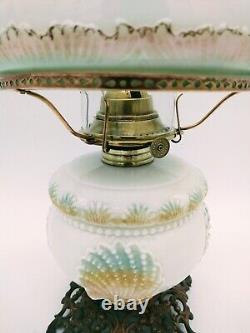 Eagle Glass Shell Parlor Oil Lamp GWTW