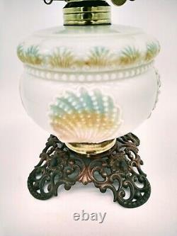 Eagle Glass Shell Parlor Oil Lamp GWTW