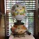Early Antique Oil Converted To Electric 25 Hand Painted GWTW Large Table Lamp