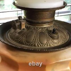 Early Antique Oil Converted To Electric 25 Hand Painted GWTW Large Table Lamp