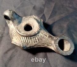 Early Greek Clay Oil Lamp Likely Hellenistic Period 332BC 32BC Maker's Mark