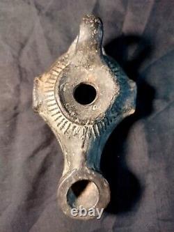Early Greek Clay Oil Lamp Likely Hellenistic Period 332BC 32BC Maker's Mark
