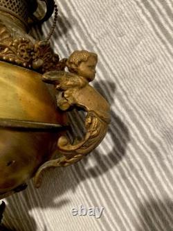 Edward Miller Rochester lamp Company 19th Century Figural Oil Lamp. Rare