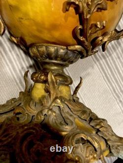 Edward Miller Rochester lamp Company 19th Century Figural Oil Lamp. Rare