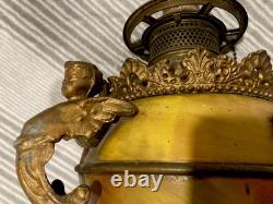 Edward Miller Rochester lamp Company 19th Century Figural Oil Lamp. Rare