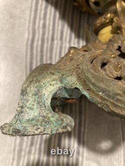 Edward Miller Rochester lamp Company 19th Century Figural Oil Lamp. Rare