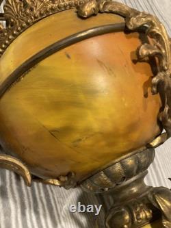 Edward Miller Rochester lamp Company 19th Century Figural Oil Lamp. Rare