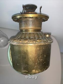 Edward Miller Solar E M & Co Oil Gone With The Wind Parlor Lamp Kerosene Antique