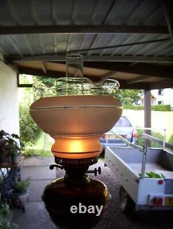 Edwardian Brass Freestanding Oil Lamp+base-gc