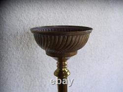 Edwardian Brass Freestanding Oil Lamp+base-gc