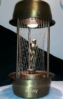 Electric Hanging Oil Lamp, Rain Light, Vintage Chain Goddess Woman Antique Art