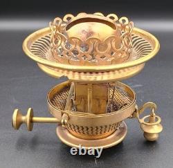 Excellent Victorian brass Hinks Patent Duplex lug fit oil lamp raiser burner