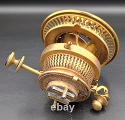Excellent Victorian brass Hinks Patent Duplex lug fit oil lamp raiser burner