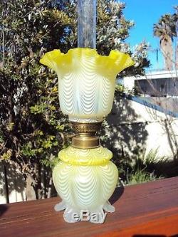 Extremely Rare Yellow Nailsea Miniature Oil Lamp