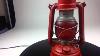 Feuerhand Vintage Red 276 Oil Lantern With Red Glass Globe 11 Tall