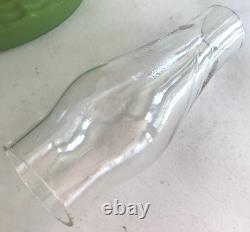 Figural Swan Green Milk Glass Nutmeg Oil Kerosene Finger Lamp Pat. 1877 Antique