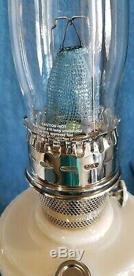 Fully Restored Antique Aladdin Oil Lamp-Alacite Lincoln Drape, Nickel-1left