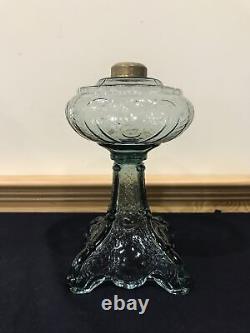 Genuine Antique Princess Feather Oil Kerosene Lamp Light Pale Green 10