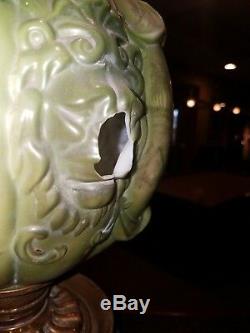 Gone With The Wind Gwtw Oil Kerosene Glass Antique Lion Banquet Parlor Old Lamp