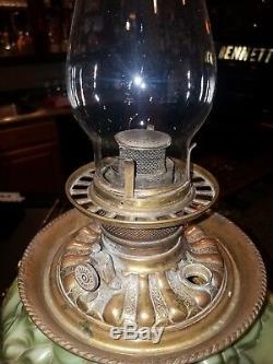 Gone With The Wind Gwtw Oil Kerosene Glass Antique Lion Banquet Parlor Old Lamp