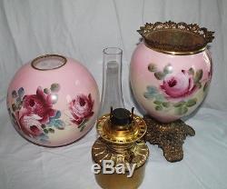 Gone with the Wind Banquet Oil Lamp 10 1/2 SHADE Breathtaking ROSES