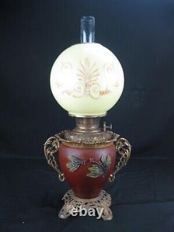 Gorgeous Antique Bradley & Hubbard B&H Hurricane Table Oil Lamp