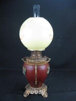Gorgeous Antique Bradley & Hubbard B&H Hurricane Table Oil Lamp