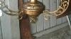 Gorgeous Antique French Hanging Gwtw Oil Lamp With Candelabras