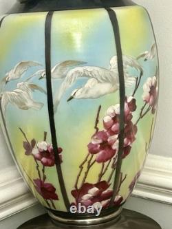Gwtw Flying Doves & Cherry Blossom Electrified Lg 29 Parlor Lamp Bottom Birds