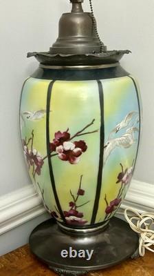 Gwtw Flying Doves & Cherry Blossom Electrified Lg 29 Parlor Lamp Bottom Birds