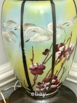 Gwtw Flying Doves & Cherry Blossom Electrified Lg 29 Parlor Lamp Bottom Birds