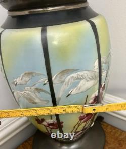 Gwtw Flying Doves & Cherry Blossom Electrified Lg 29 Parlor Lamp Bottom Birds