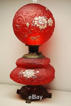 Gwtw Kerosene Oil Antique Banquet Victirian Parlor American Art Nouveau Lamp