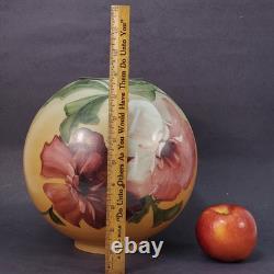 Gwtw oil Lamp Ball Globe Shade flowers original replacement antique salvage part