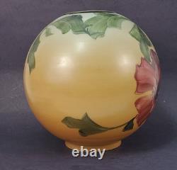 Gwtw oil Lamp Ball Globe Shade flowers original replacement antique salvage part