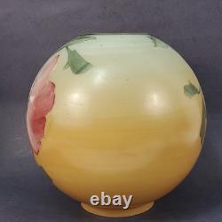 Gwtw oil Lamp Ball Globe Shade flowers original replacement antique salvage part