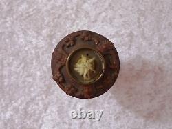 HM2G8N Antique Metal Oil Lamp Maskarons Vintage Around 1900 11.5 Cm