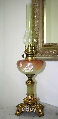 HOLDING FOR shemalg77 FRENCH ALABASTER &GRADUATED ENAMELLED OIL LAMP