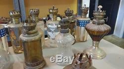 HUGE LOT OF 70 Antique VINTAGE Miniature Oil Kerosene Lamps