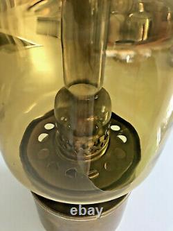 Hans Agne Jakobsson L47 Oil Lamp Amber Shade -Nice Condition