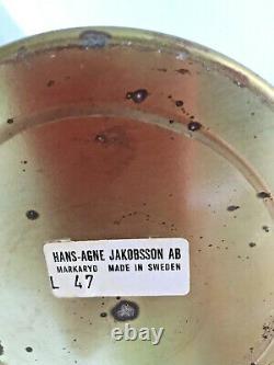 Hans Agne Jakobsson L47 Oil Lamp Amber Shade -Nice Condition