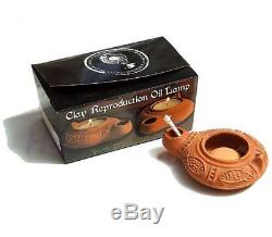 Herodian Clay Pottery OIL LAMP Antique Biblical Replica Israel Gift