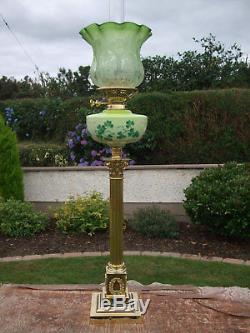 IRISH HOME RULE OIL LAMP. (Harp & Shamrocks)