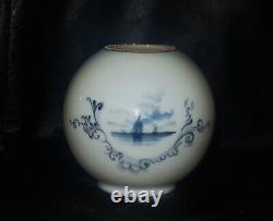 ITEM#70 Pairpoint Delft Blue Victorian Antique Miniature Oil Lamp Shade MINT