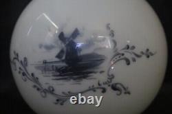 ITEM#70 Pairpoint Delft Blue Victorian Antique Miniature Oil Lamp Shade MINT