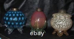 ITEM#70 Pairpoint Delft Blue Victorian Antique Miniature Oil Lamp Shade MINT