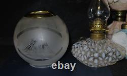 ITEM#70 Pairpoint Delft Blue Victorian Antique Miniature Oil Lamp Shade MINT