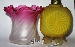 ITEM#70 Pairpoint Delft Blue Victorian Antique Miniature Oil Lamp Shade MINT