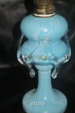 ITEM#70 Pairpoint Delft Blue Victorian Antique Miniature Oil Lamp Shade MINT