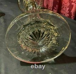 Impressive 18 Antique Eapg Pressed Glass Column Oil Banquet Table Lamp Base